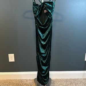 Green Velvet Dress